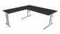 Preview: Winkelschreibtisch Form4 C-Fuss 80x180 cm Anthrazit